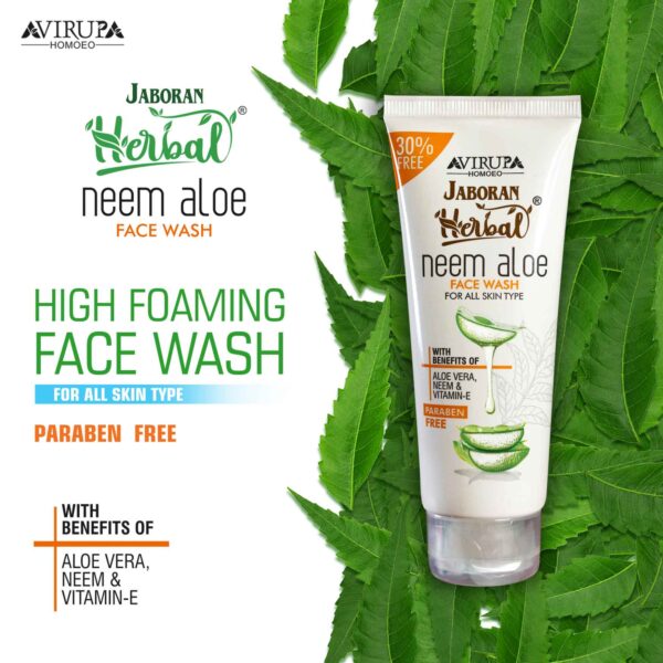 Jaboran Herbal Neem Aloe Face Wash for Acne and Pimples with Neem & Aloe Vera - Image 2