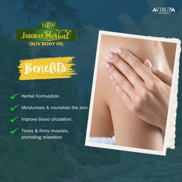 Jaboran Herbal Oliv Body Oil for Smooth & Glowing Skin with Olive Oil, TURMERIC, GROUND NUT OIL & VITAMIN E - Image 4