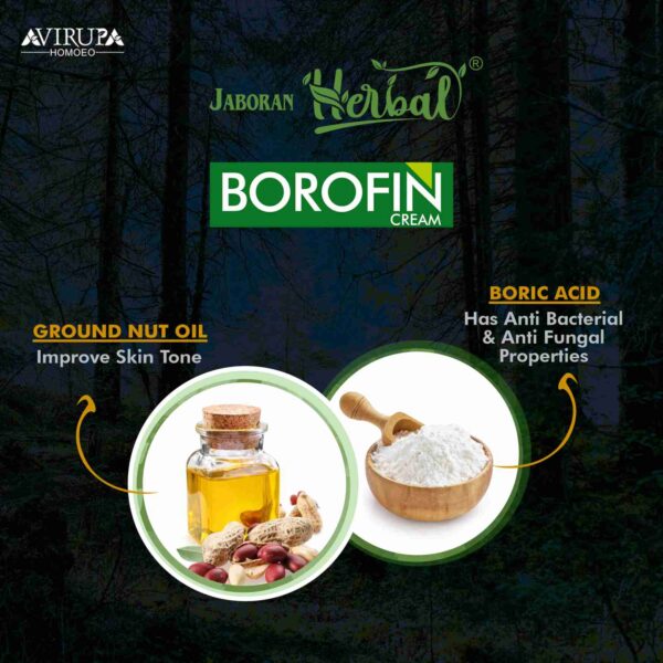 Jaboran Herbal Borofin Cream- Antiseptic Cream- With the Goodness of Boric Acid & Ground Nut Oil - Image 2